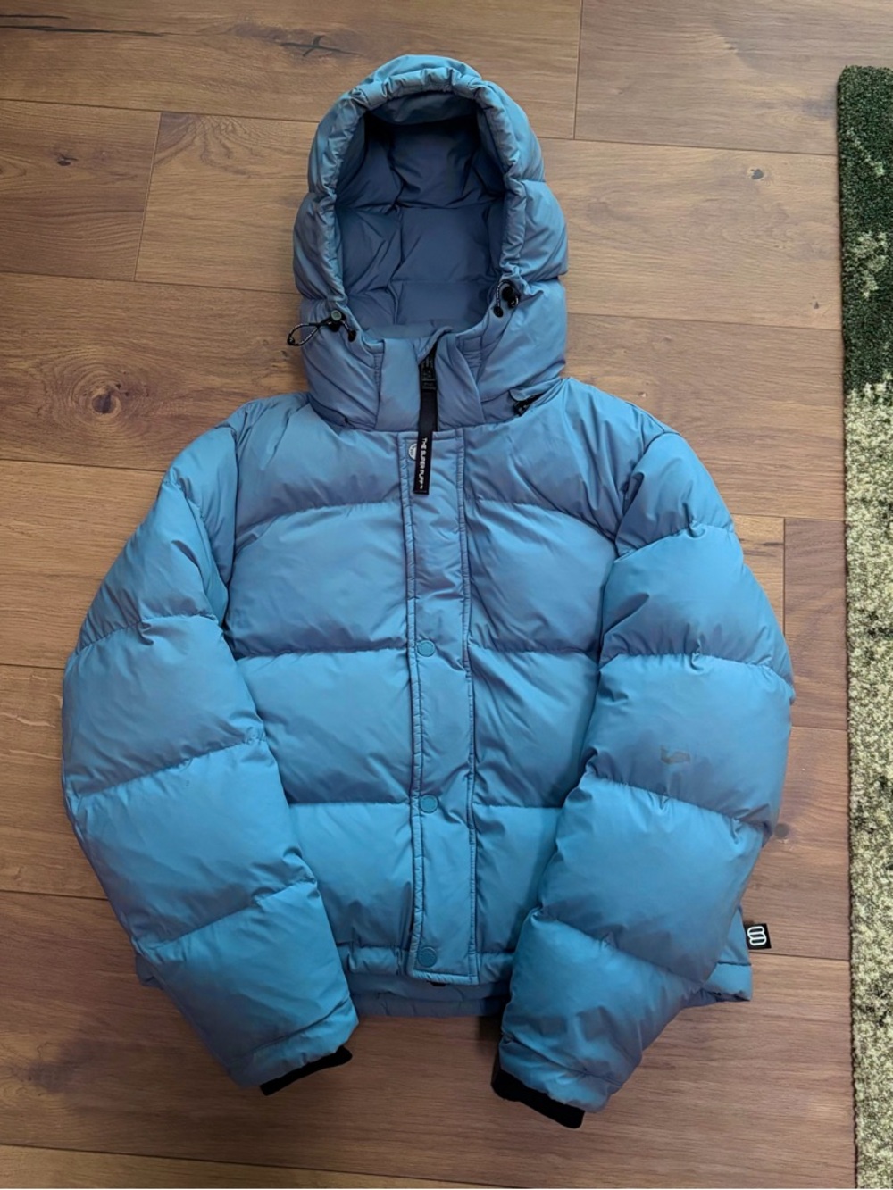 Aritzia Grey/Blue Super Puff Jacket